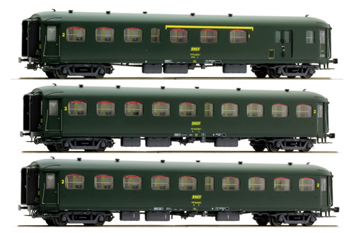LS Models 40193 - 3pc Passenger Coach Set Rapides “RIC” of the SNCF